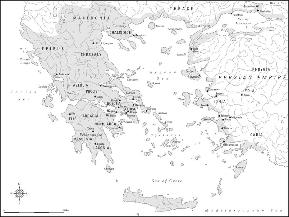 Map 1 The Aegean circa 500 BC Prologue Greeks and Persians This book tells - photo 1