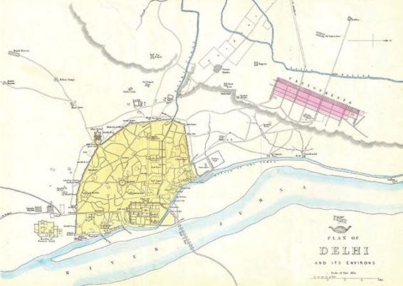 Map of Shahjahanabad and its surroundings published in 1857 Introduction THIS - photo 4