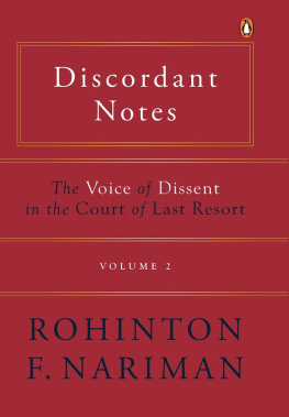 Rohinton F. Nariman - Discordant Notes: The Voice Of Dissent In The Last Court Of Resort Volume 2