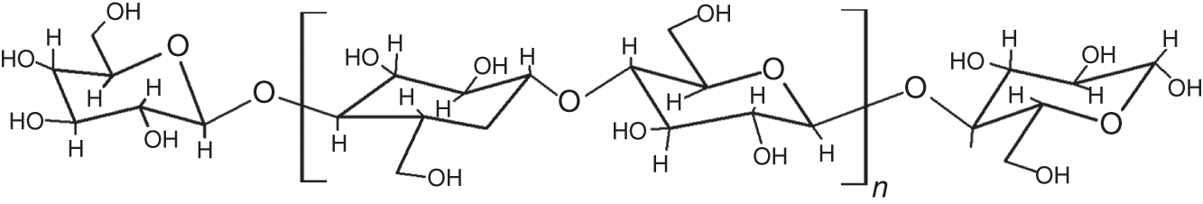 Outline of the cellulose molecule Examples of cellulose content in different - photo 3