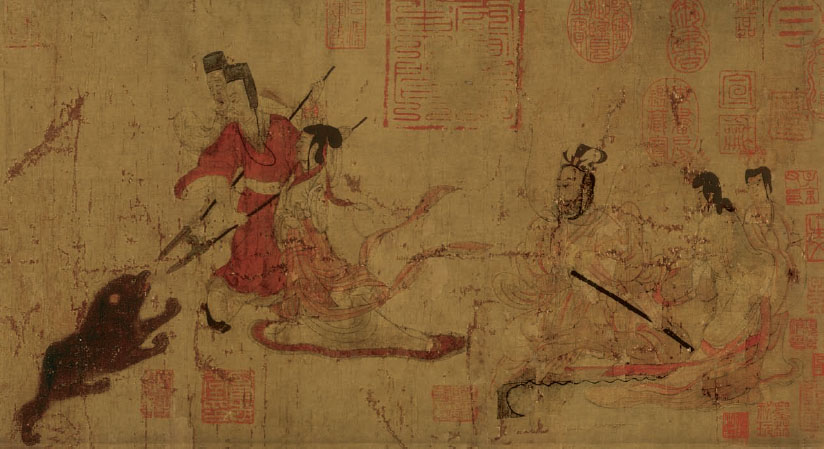 Fig 1 Feng Yuan Blocks a Bear This portion of the scroll depicts the Emperor - photo 7