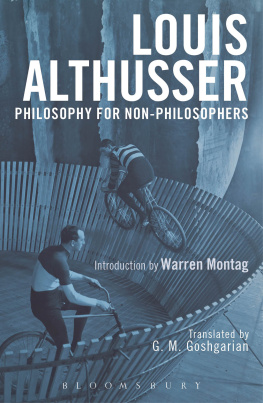 Louis Althusser - Philosophy for Non-Philosophers