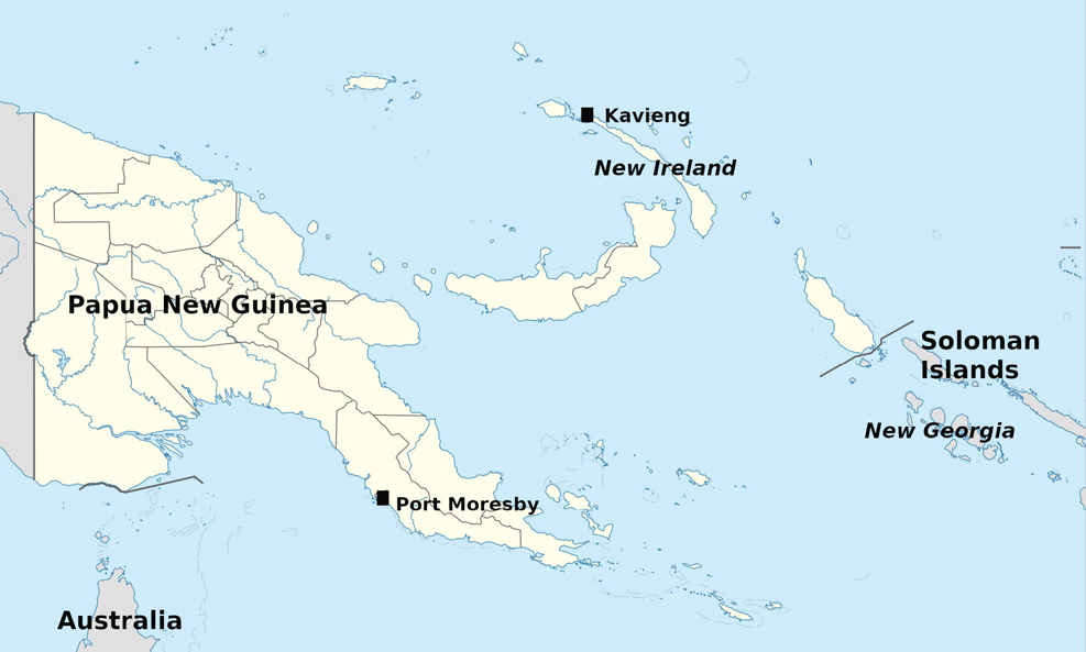 Papua New Guinea and Western Solomon Islands Map created by the author using - photo 5