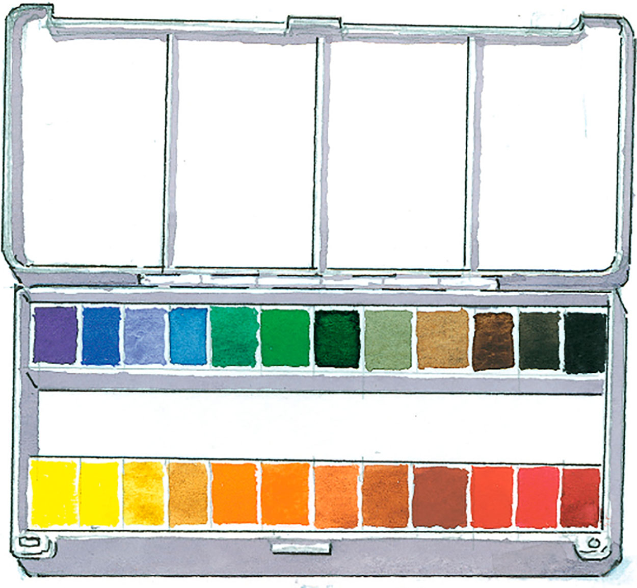 9 Watercolour box 10 Fine nib push or dip pens 11 Concentrated - photo 11
