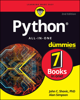John C. Shovic - Python All-in-One For Dummies (For Dummies (Computer/Tech))