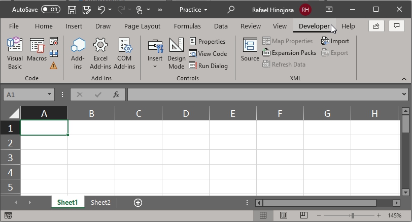 Developer Ribbon added to Excel 0104- Access to the VBA editor We can - photo 4