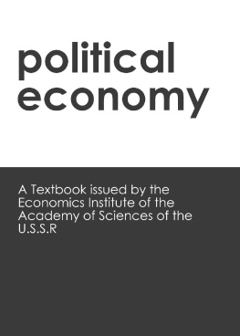 Economics Institute of the Academy of Sciences of the - Political Economy