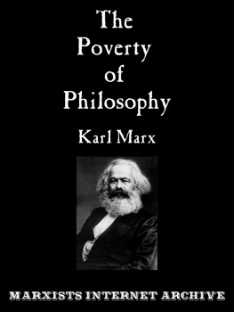 Karl Marx The Poverty of Philosophy