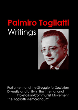 Palmiro Togliatti Writings of Palmiro Togliatti