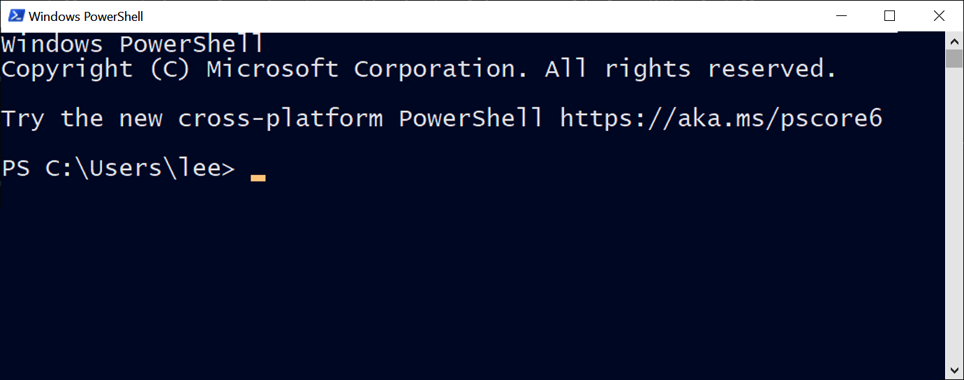 Figure P-1 Windows PowerShell ready for input In this example we use the - photo 2