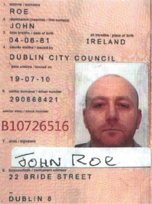 24 The fake driving licence Thompson was using during the Kinahan and Hutch - photo 25