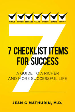 Jean G Mathurin - 7 Checklist Items for Success: A Guide to a Richer and More Successful Life