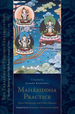 Jamgön Kongtrul Lodrö Taye Mahāsiddha Practice: From Mitrayogin and Other Masters, The Treasury of Precious Instructions: Essential Teachings of the Eight Practice Lineages of Tibet; volume 16