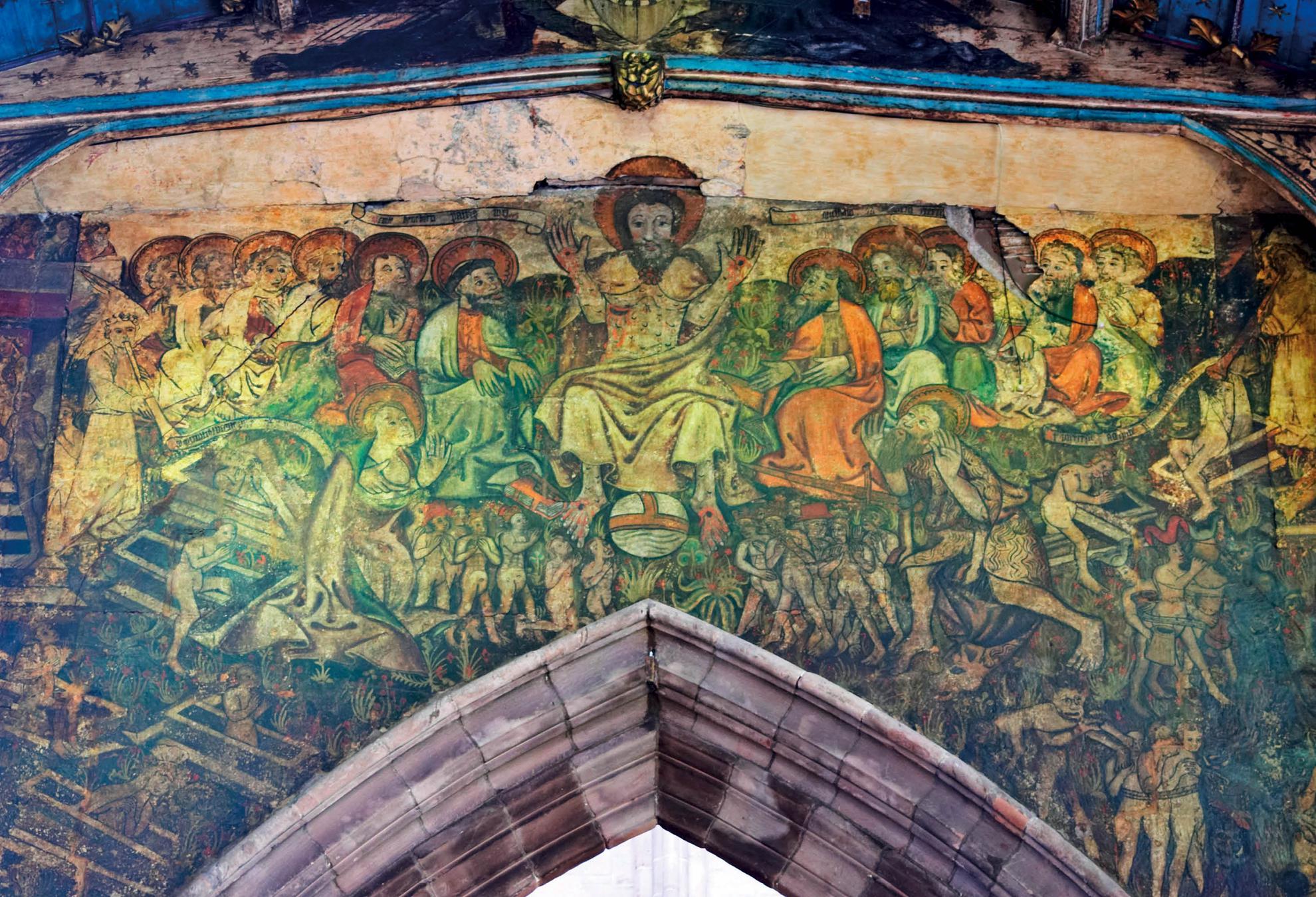 Fifteenth-century Doom painting in Holy Trinity Church Coventry At a time - photo 4