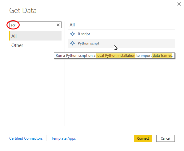 Figure 12 Showing R script and Python script into the Get Data window Reading - photo 3