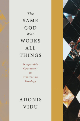 Adonis Vidu - The Same God Who Works All Things: Inseparable Operations in Trinitarian Theology