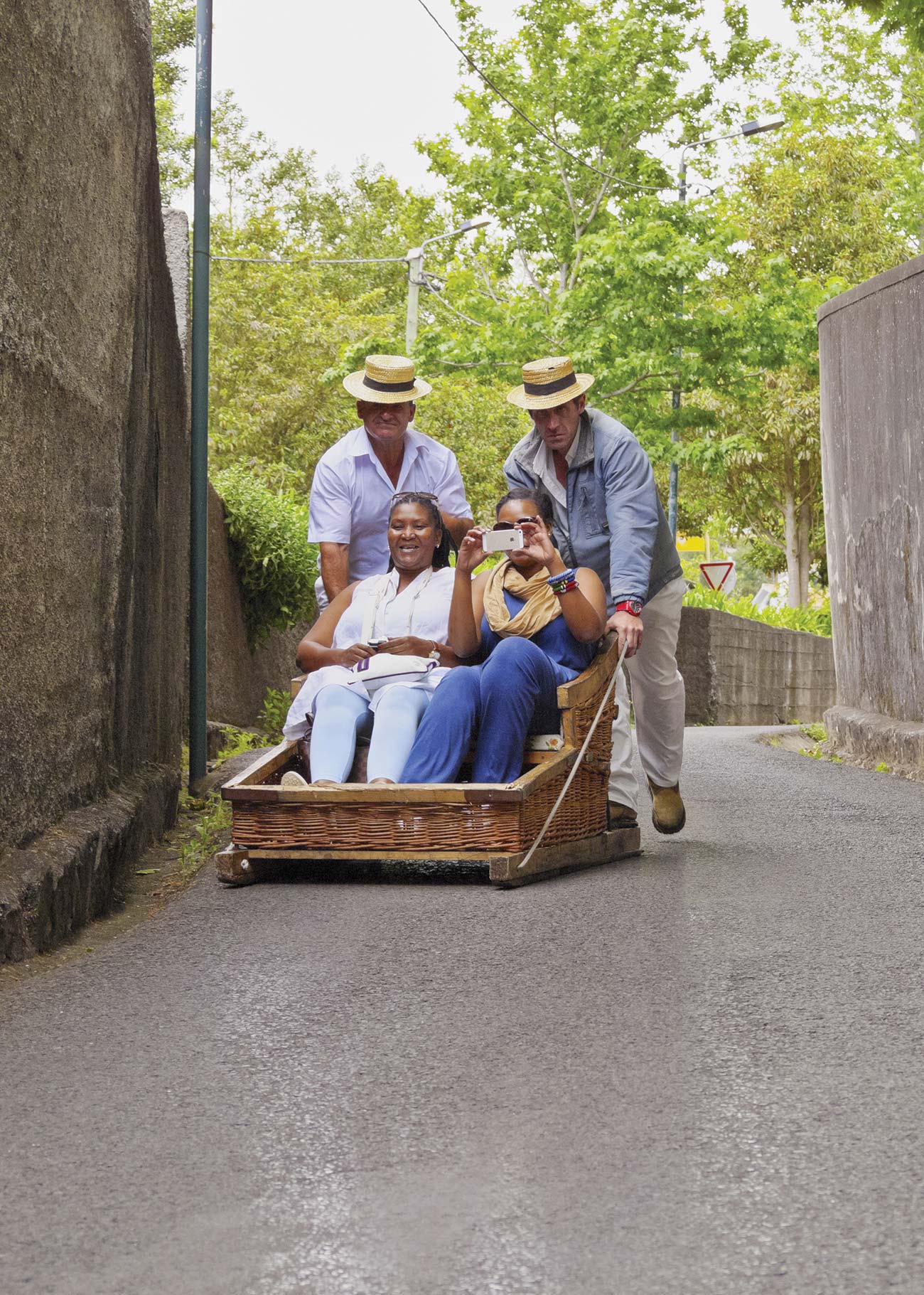 Whizzing down vertiginous streets in one of used for transportation on the - photo 21