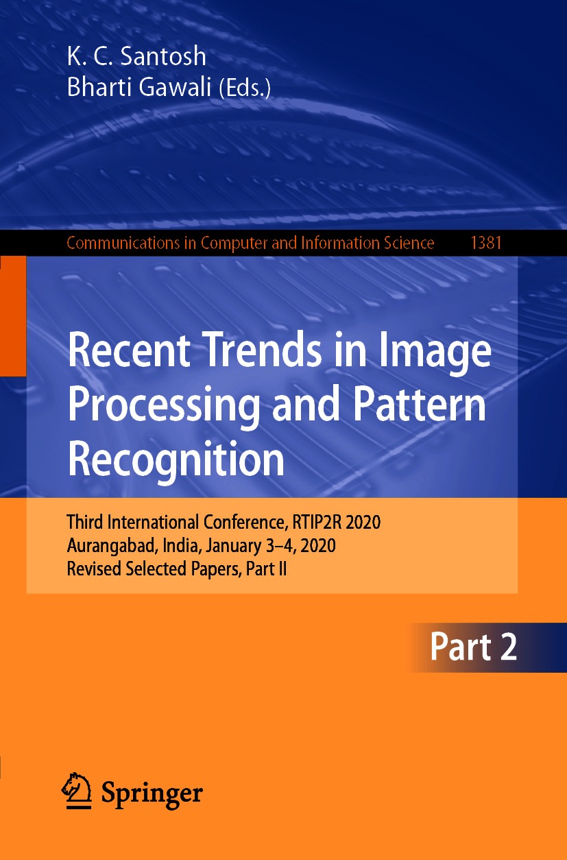 Book cover of Recent Trends in Image Processing and Pattern Recognition - photo 1