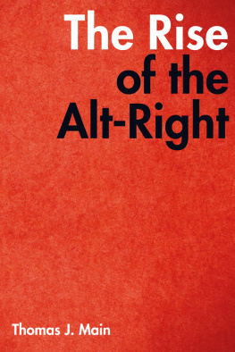 Thomas J. Main - The Rise of the Alt-Right