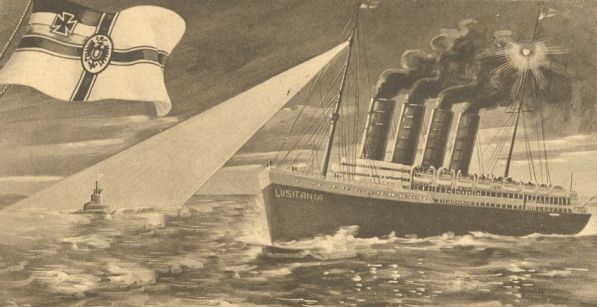 A German depiction of a U-boat sinking the Lusitania About Charles River - photo 1