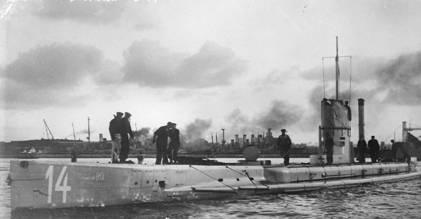 The German U-boat U-14 Submarine warfare began tentatively during the - photo 3