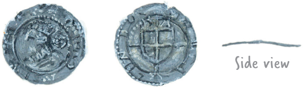 Tarnished Elizabethan silver penny A labourer of the time couldnt expect to - photo 8