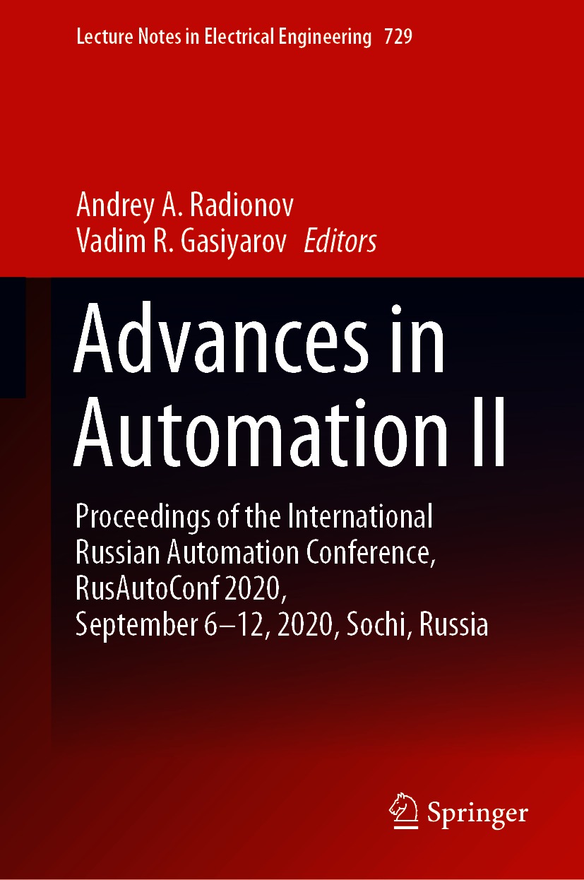 Book cover of Advances in Automation II Volume 729 Lecture Notes in - photo 1