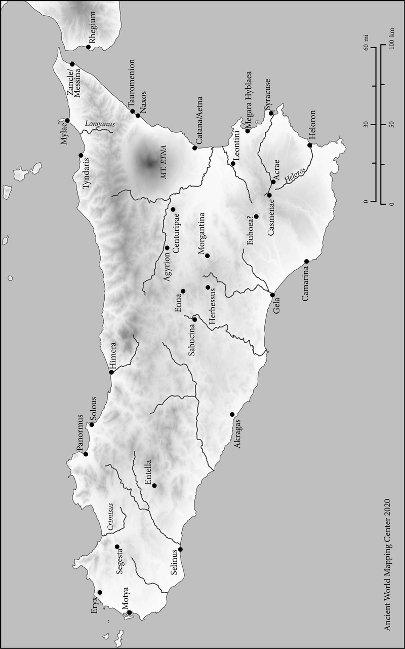 Fig 02 Map of Sicily By the Ancient World Mapping Center this book has - photo 4