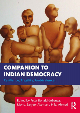 Peter Ronald deSouza Companion to Indian Democracy