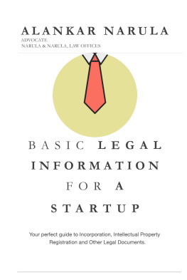 Narula Basic Legal Information for a Start-Up or a Business (India)