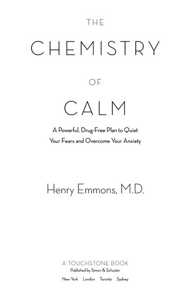 The Chemistry of Calm A Powerful Drug-Free Plan to Quiet Your Fears and Overcome Your Anxiety - image 1