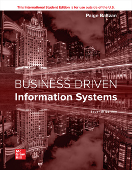 Paige Baltzan LOOSE LEAF BUSINESS DRIVEN INFORMATION SYSTEMS