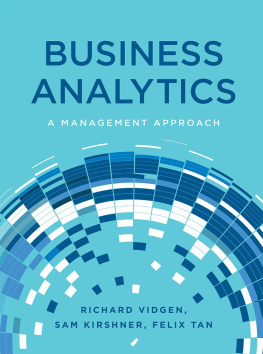 Richard Vidgen - Business Analytics: A Management Approach