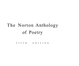 Margaret Ferguson - The Norton Anthology of Poetry, Shorter Fifth Edition