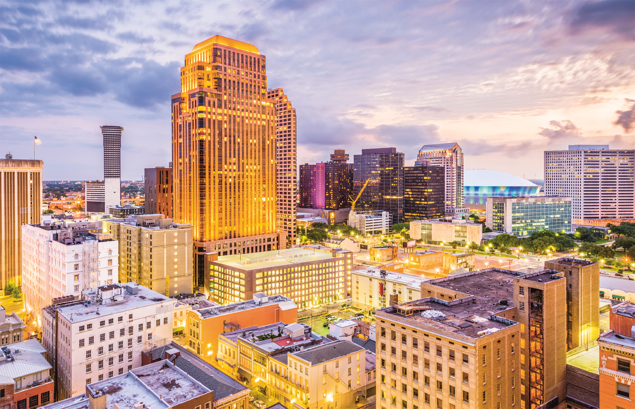 t The CBD skyline illuminated at dusk Welcome to New Orleans Reasons to Love - photo 5