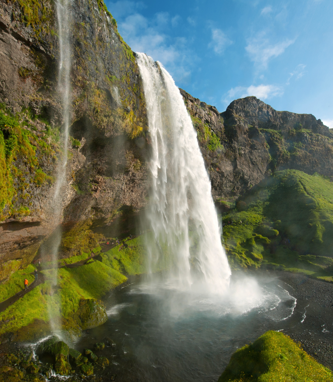 Seljalandsfoss waterfall is fed by meltwater from Eyjafjallajkull icecap - photo 7