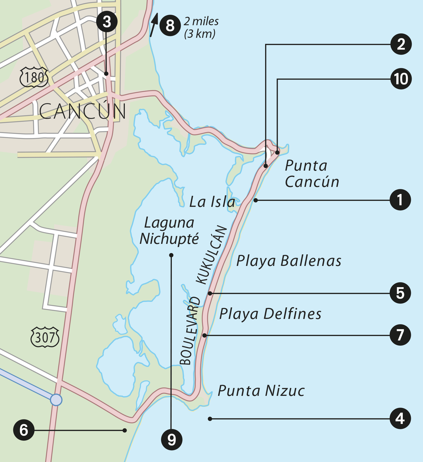 Map of Cancn NEED TO KNOW Visitor Information kiosks inside Town Hall - photo 11