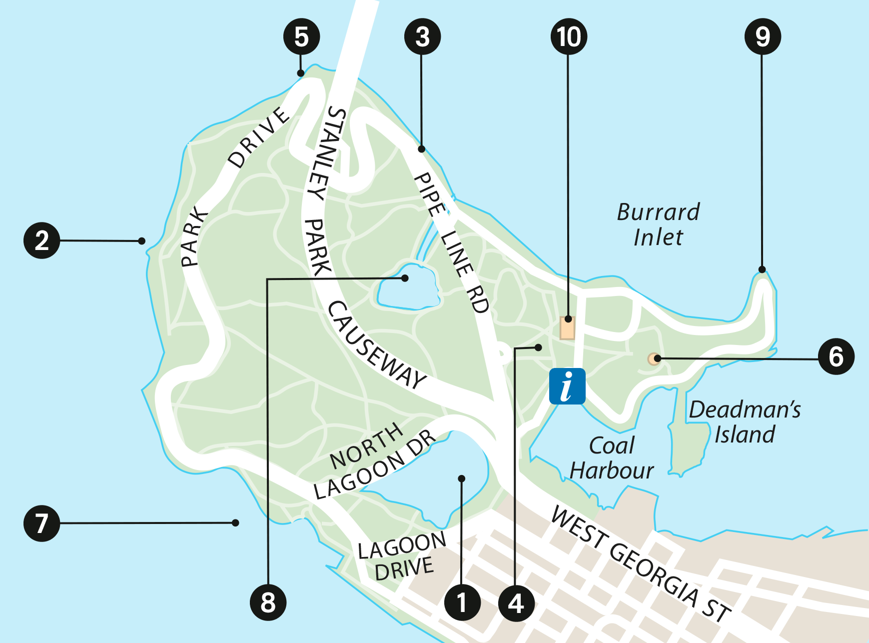 Map of Stanley Park NEED TO KNOW 311 wwwvancouverca Main Park open 24 - photo 10