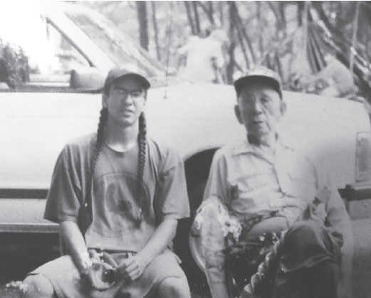 Sitting with Archie Mosay at the ceremonial grounds in Balsam Lake Wisconsin - photo 7