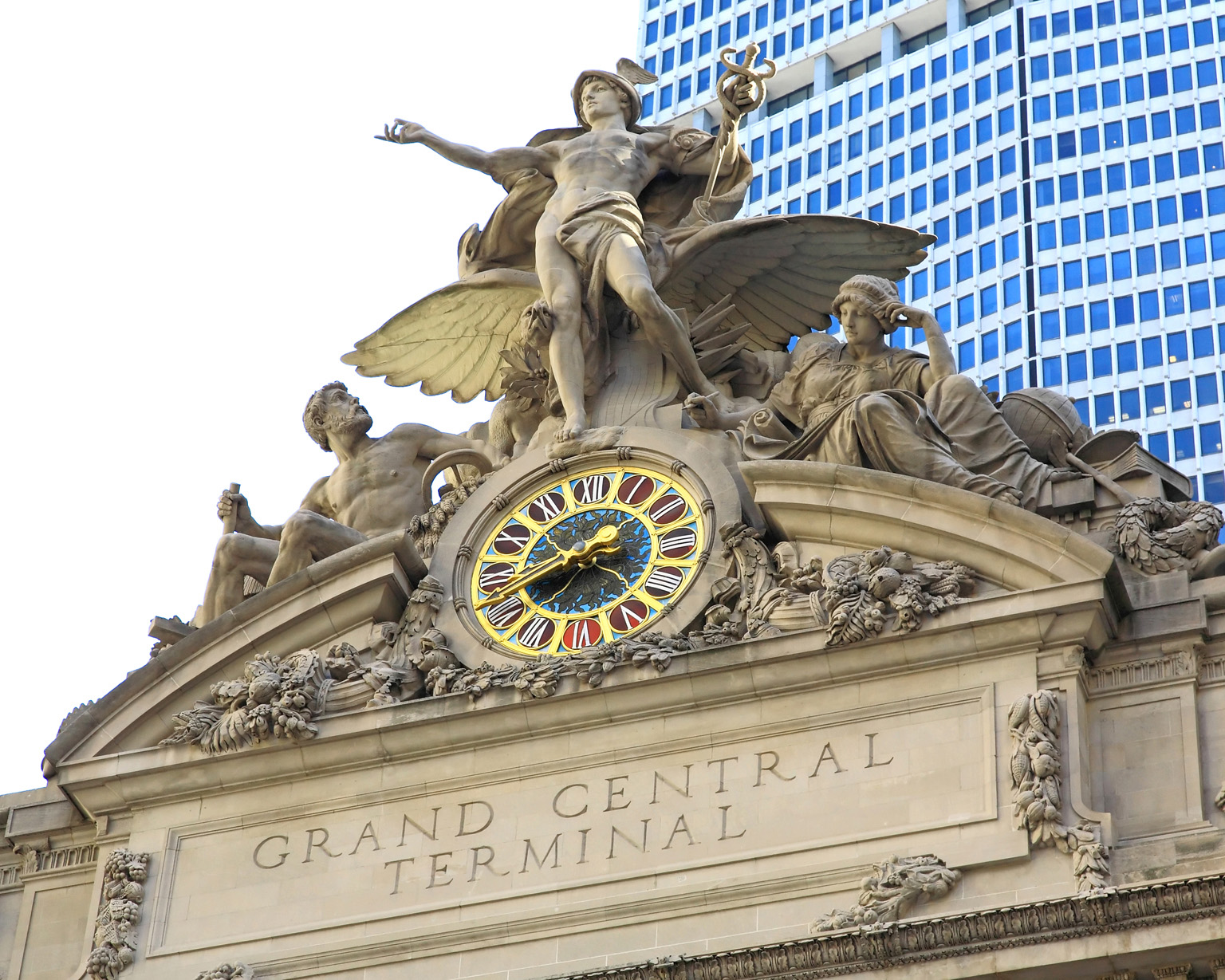 The facade of Grand Central Terminal is topped by a 13-ft- 4-m- high clock - photo 5