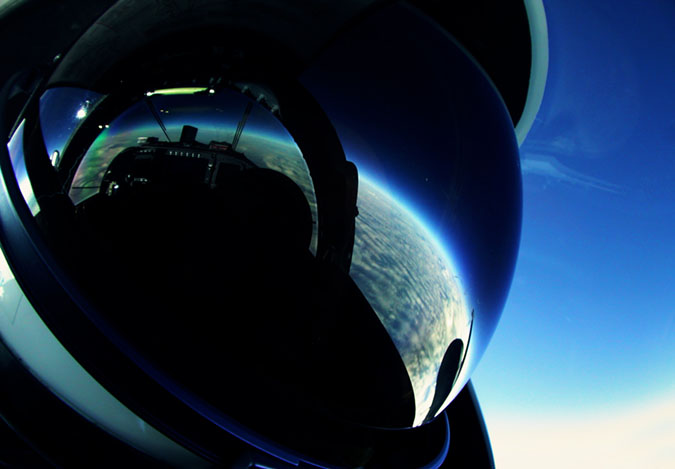 A U-2 pilot gazes at the horizon from high altitude US Air Force - photo 5