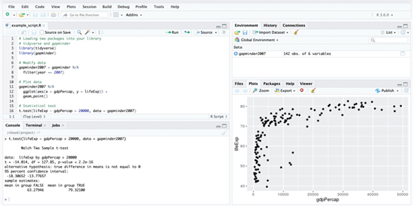 Figure 12 We use RStudio to work with R Now look at the little Run and - photo 3