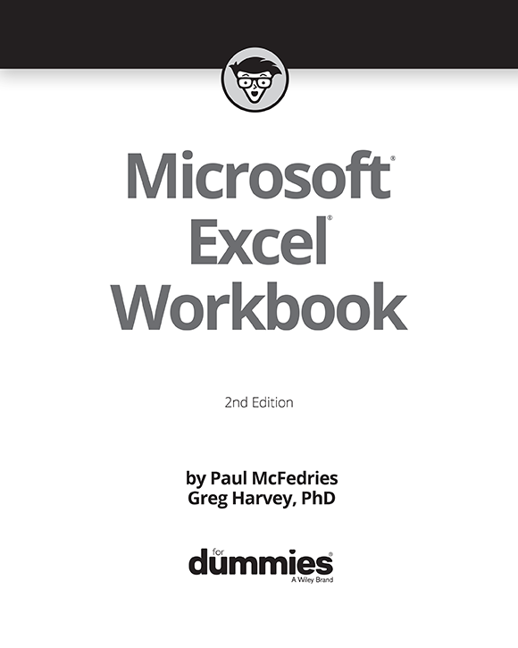 Microsoft Excel Workbook For Dummies 2nd Edition Published by John Wiley - photo 2