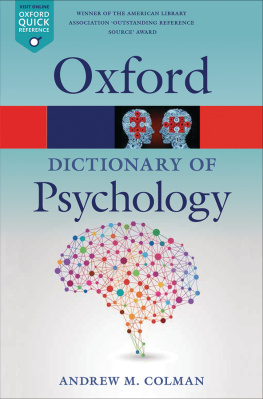 Andrew M. Colman - A Dictionary of Psychology