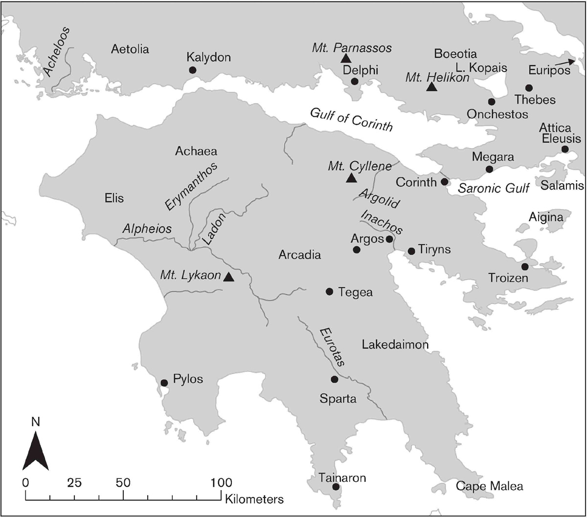 MAP 3 The Peloponnesos Introduction A hymn is a song to a god originally - photo 5