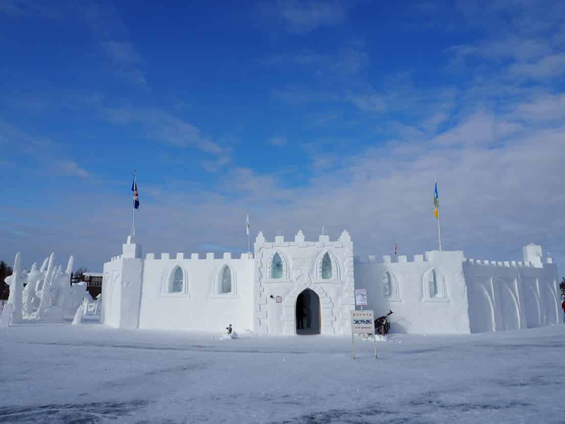 SNOW ACTIVITIES Slide into the Snow Castle at Yellowknifes winter festival - photo 9