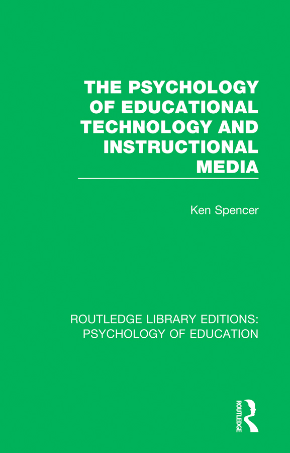 ROUTLEDGE LIBRARY EDITIONS PSYCHOLOGY OF EDUCATION Volume 41 THE PSYCHOLOGY - photo 1