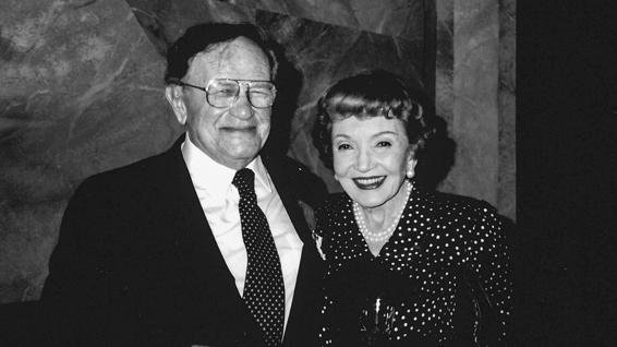 Joe and Claudette Colbert at the French Consulate at the ceremony where Joe was - photo 2