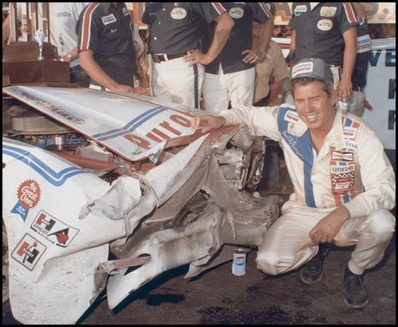 Despite the damage done to his car David Pearson was still able to cross the - photo 5