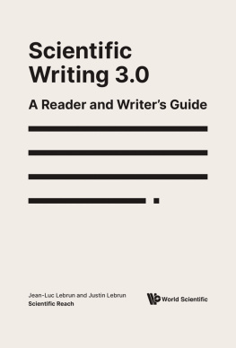 Lebrun Jean-luc Scientific Writing 3.0: A Reader And Writers Guide